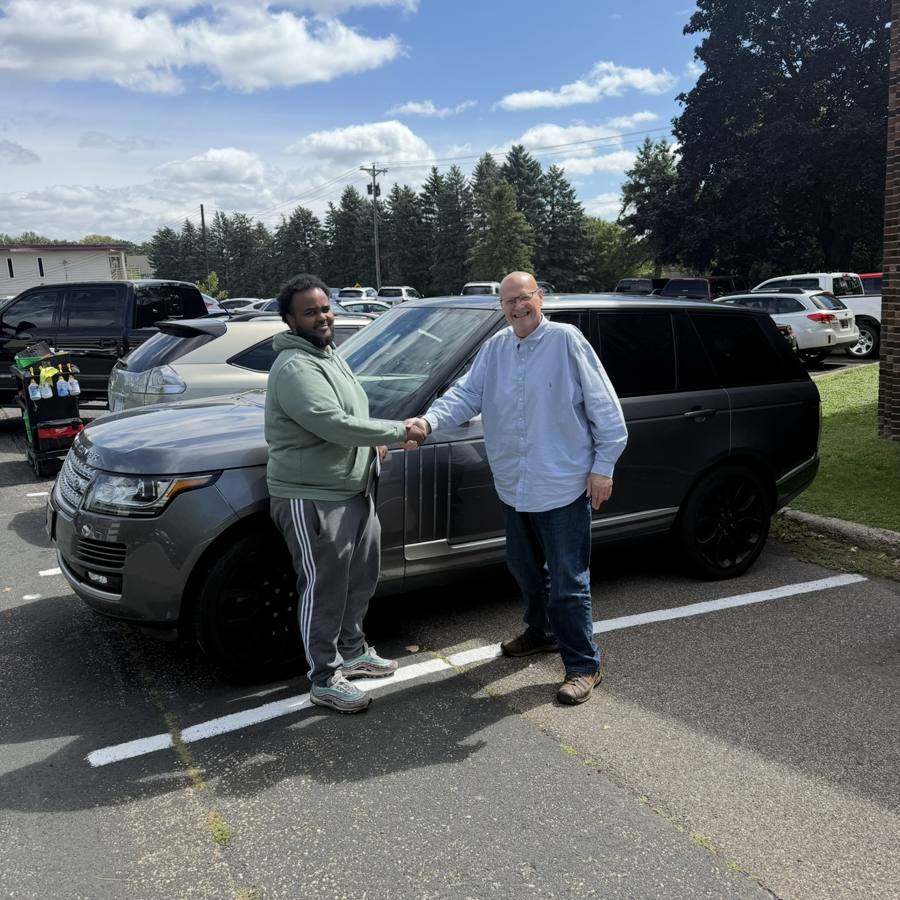 Front Line Auto customer with his Range Rover