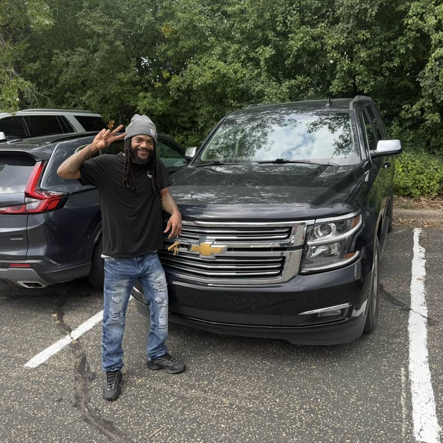 Front Line Auto customer with his Chevy Tahoe