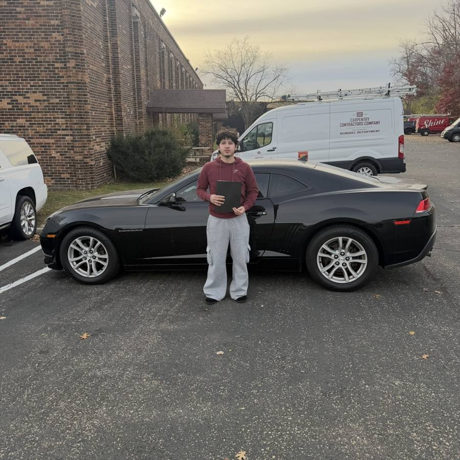 Front Line Auto customer with his Chevy Camaro